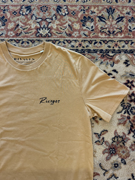Le Teeshirt - RIVAGES « manuscrit » Ocre Jaune/Rouge