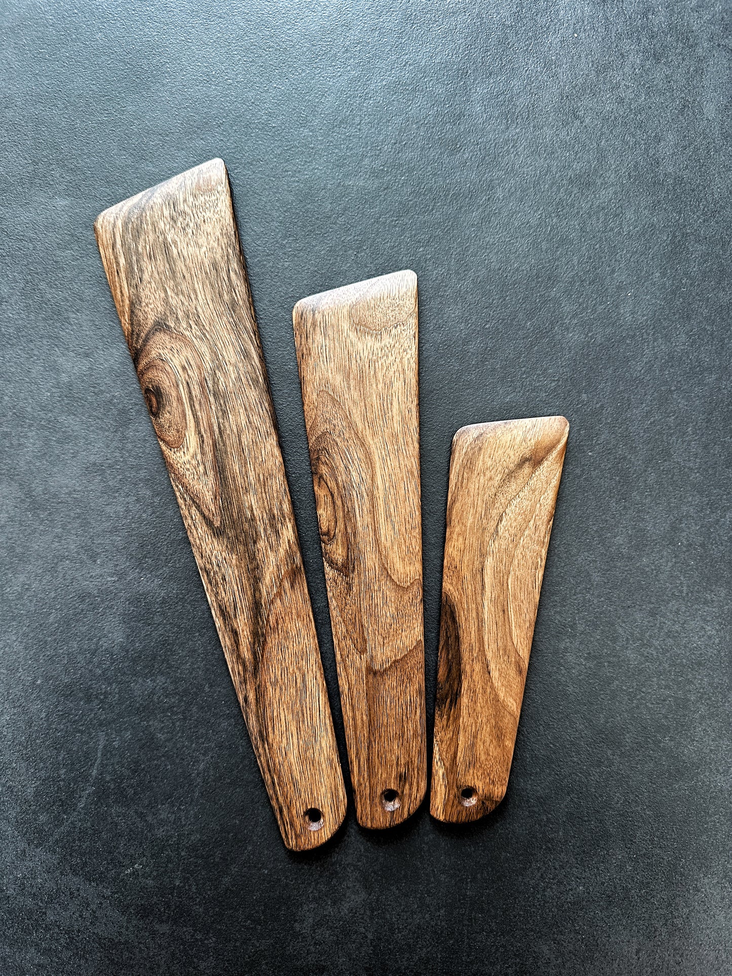 Spatules de Cuisine 2 Lots de Taille 123 - Noyer Français / Emma