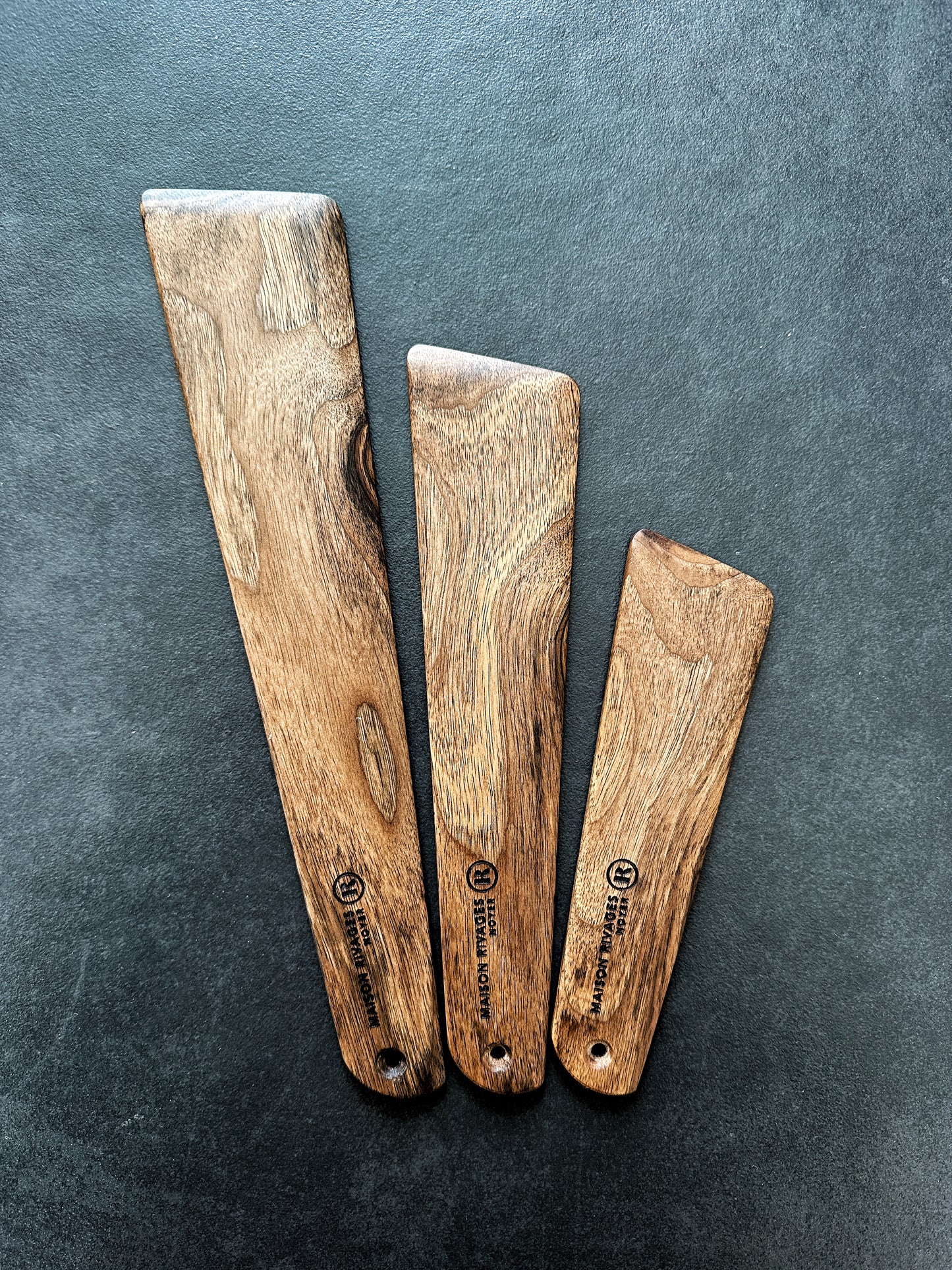 Spatules de Cuisine 2 Lots de Taille 123 - Noyer Français / Emma
