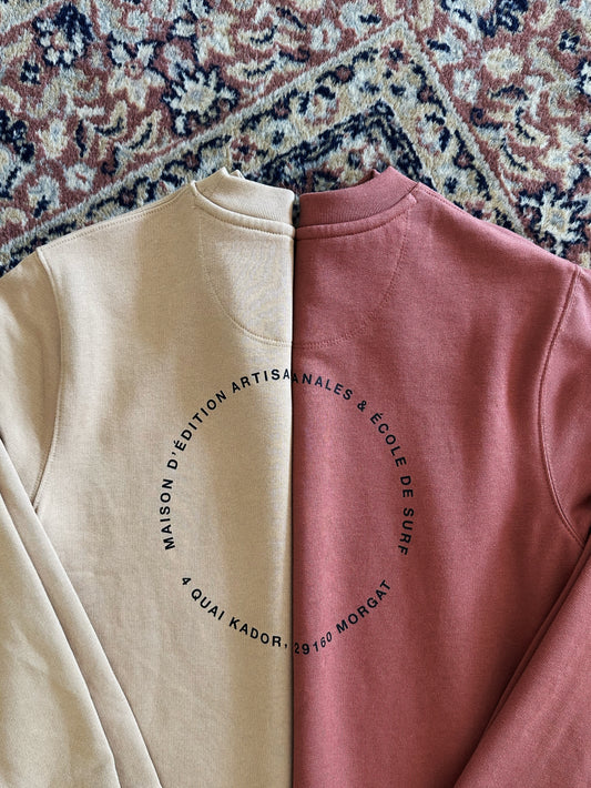 Le Sweat-shirt - RIVAGES Ocre Jaune/Rouge « Pré Commande »