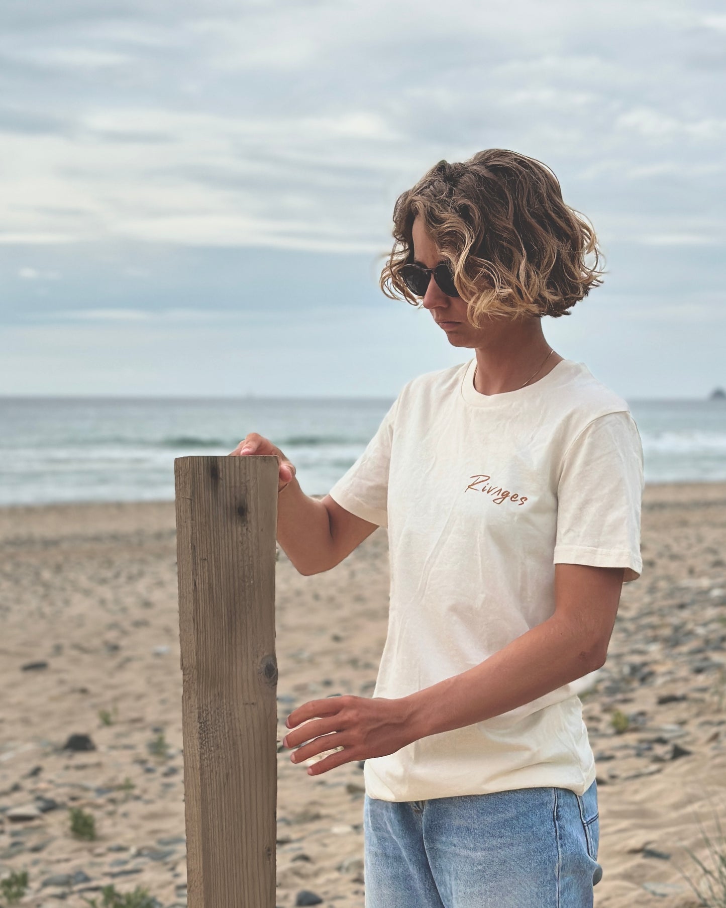 Le Teeshirt Crème - « Rivages à la Plage »